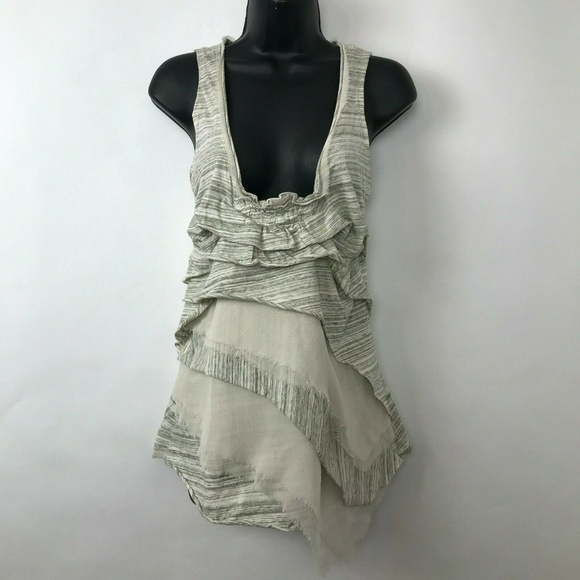 Anthropologie Tops - Anthropologie C. Keer Asymmetrical Ruffle Blouse S